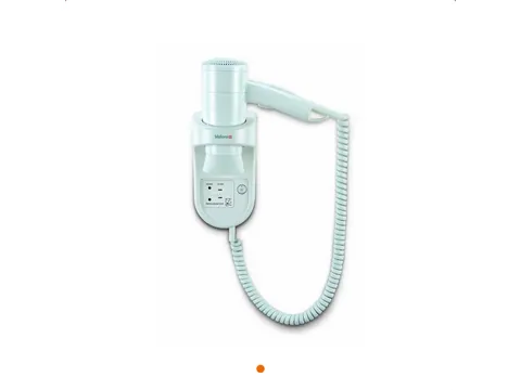 Wandhaardroger Wit Spiraalsnoer Shaver Aansluiting