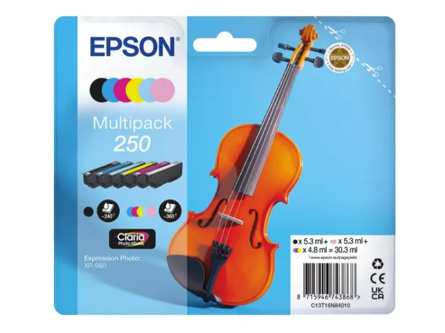 C13T16N84010 Epson 250 XP Claria Photo HD-inkt 6 kleuren 2040 pagina's