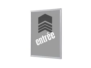 Kliklijst A1 complete set met print "ENTRÉE" Grijs - 1