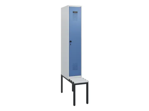 locker met bank,HxBxD 1950x300x815mm,1vak,vak B 300mm,draaigrendel