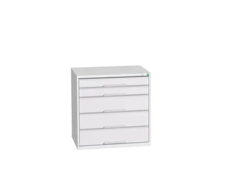 ladekast HxBxD 800x800x550mm 5laden romp RAL7035 front RAL7035