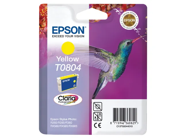 Cartouche d’encre Epson T0804 C13T08044011 jaune