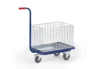 rolplateau met duwstang,draagverm. 200kg,laadvl. LxB 610x410mm - 1