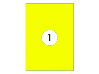 Etiket Rillprint 210x297mm fluorgeel 100 etiketten - 4