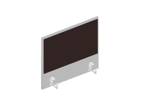 baliepaneel,v. bureau,aanbouw links,B 600mm,MP-lichtgrijs,BN2036-bruin