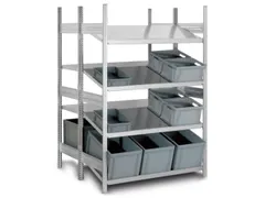 Kanban-stelling,grondveld,HxBxD 1860x1385x805mm,veldl. 700kg