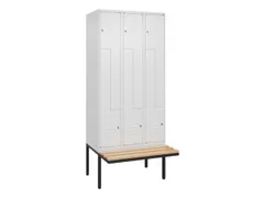 Z-garderobekast,HxBxD 2120x900x815mm,6vak,vak B 300mm,cil.-slot