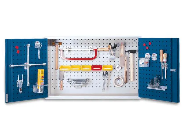 Hangkast 620x920x335mm Deuren/wanden Geperforeerd Ral7035