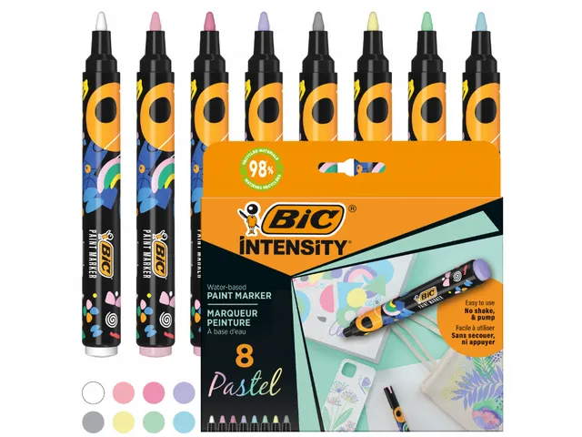 BIC Intensity paintmarker Pastel set van 8 stuks