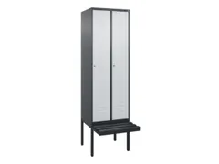 locker voor scheiding van kleding,HxBxD 2120x600x815mm,2vak