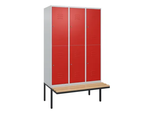 Dubbeldekse dekenkist,HxBxD 2120x1200x815mm,3x2vak.,vak B 400mm