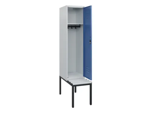 locker met bank,HxBxD 1950x400x815mm,1vak,vak B 400mm,draaigrendel