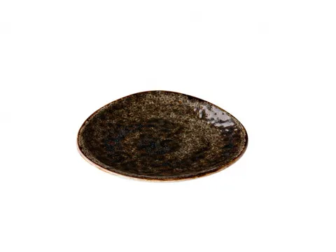 Jersey bord driehoek bruin 21 cm 6 stuks