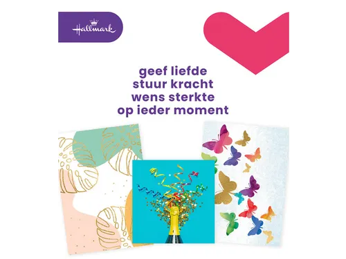 Wenskaart Hallmark Business Box zonder tekst navulset à 8 stuks