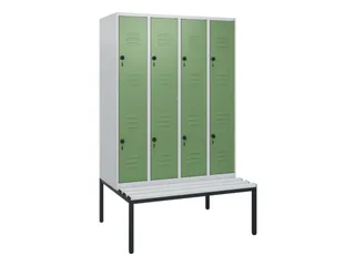 Dubbeldekse dekenkist,HxBxD 1950x1200x815mm,4x2vak.,vak B 300mm - 1