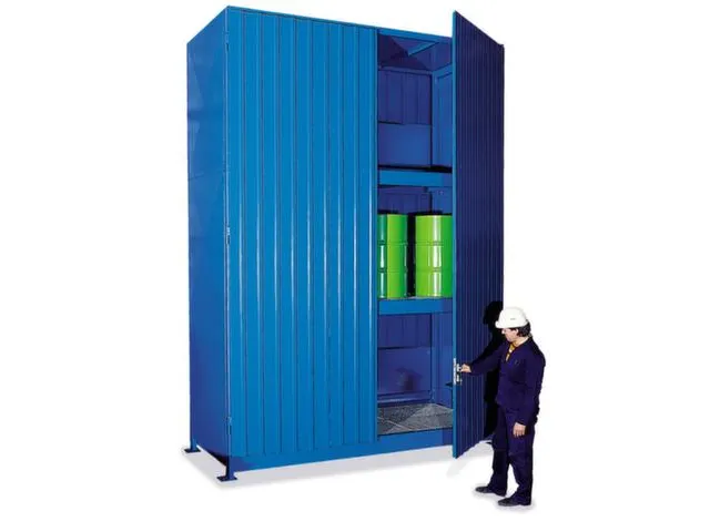Stellingcontainer Gevaarlijke Stoffen Max. 30X200L Vaten Staand