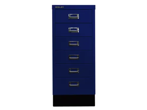 kantoor-ladekast HxBxD 670x279x380mm 6 laden romp oxfordblauw staal