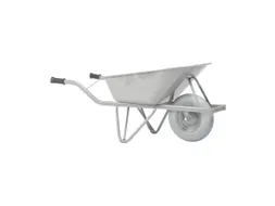 kruiwagen,80l,HxBxD 620x580x1460mm,staal,grijs,PU-banden