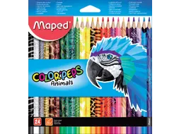 Kleurpotlood Maped Color'Peps Animals set à 24 kleuren