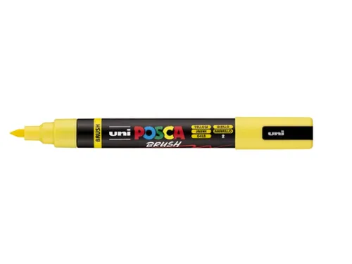 Paintmarker Uni POSCA PC-5BR brushpunt M geel