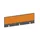 baliepaneel bureau aanbouw achter MS-donkergrijs BN3005-geel 1400mm