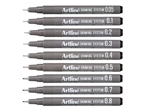 Fineliner Artline technisch 0.7mm zwart