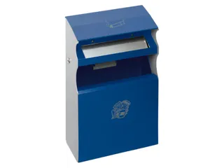 Combi-asbak Blauw 2/5 liter 540x300x140mm Met Overkapping Cilinderslot - 1