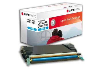 APTL5242CE AP Lexmark 00C5240CH Optra C toner cyaan rebuilt 7000pagina - 2
