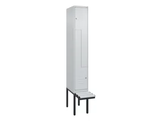 Z-garderobekast,HxBxD 2120x300x815mm,2vak,vak B 300mm,cil.-slot - 1
