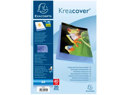 Showalbum Kreacover PP 20 tas A4 blauw