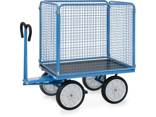 Handtrekwagens 6444v 1000kg 1200x800mm Draadgaas Massief Rubber