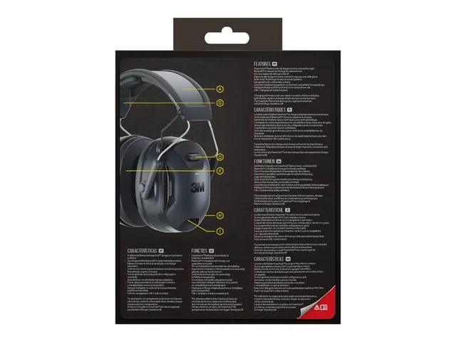 Casque anti-bruit 3M Work Tunes Connect et Solar bluetooth 33cB noir