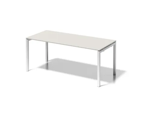 bureau HxBxD 740x1800x800mm blad grijswit 4-voeten verkeerswit