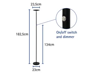 Vloerlamp MAUL Sphere LED dimbaar hoog 183cm zwart - 5