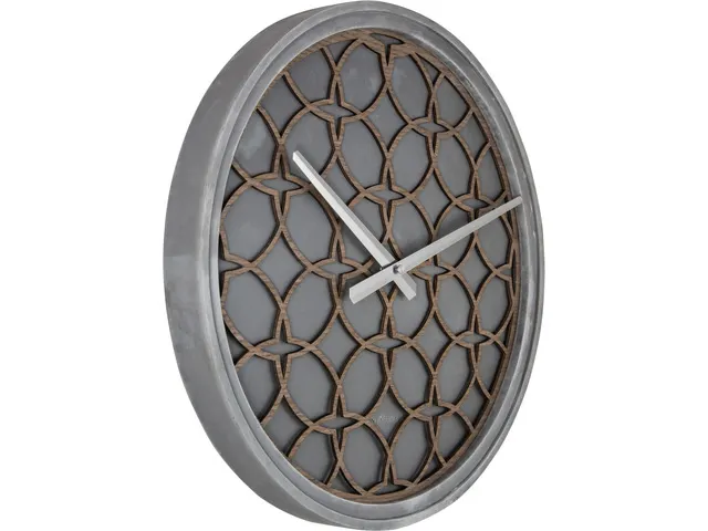 Horloge murale NeXtime 'Concreto Love' Ø39,5cm polyrésine/bois gris