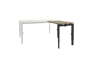Bureau Linesto N3 aanbouwtafel 80x60cm hav/kers 25mm zwart - 1