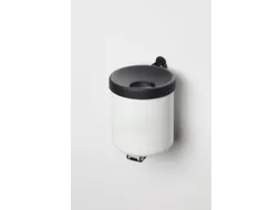 Wandasbak 0.6 liter HxØ 100x90mm Ral9016 Wit Staal