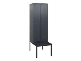 locker met bank,HxBxD 1950x600x815mm,2vak,vak B 300mm,cil.-slot - 1