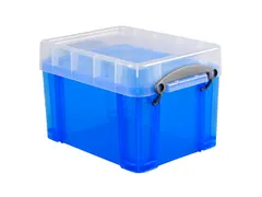 Opbergbox Really Useful 3 liter 245x180x160mm transparant blauw