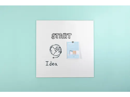 Whiteboard 98x98cm Zonder Rand Gelakt Staal Magnetisch