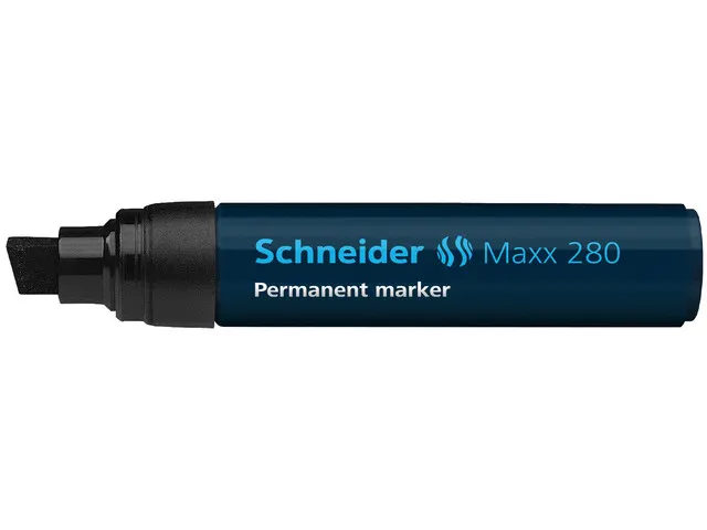 Marqueur Schneider Maxx 280 permanent noir, pointe biseautée
