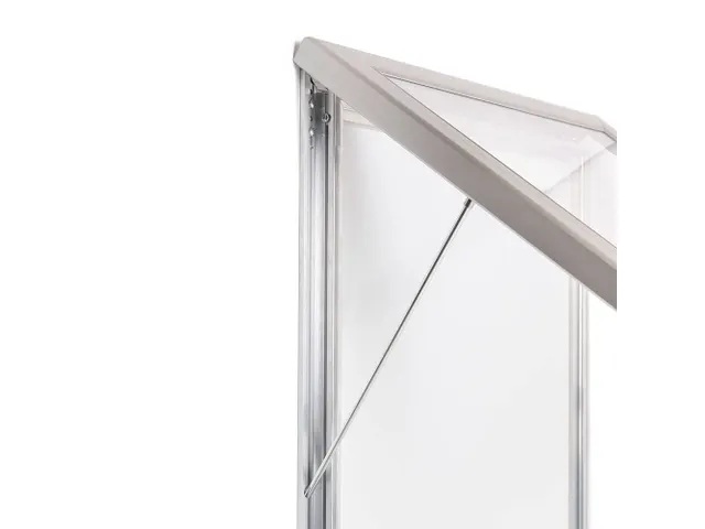 Vitrine d'affichage verrouillable Alpha Indoor/Outdoor 9xA4 argent