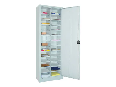 Postsorteerkast Met Deuren 1950x640x400mm 2x13 Ral7035 Front Ral7035