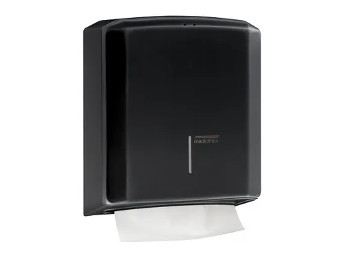 Handdoekdispenser Zwart C-vouw Z-vouw