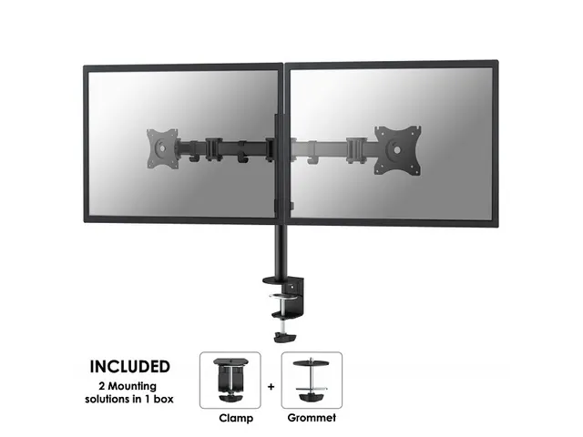 Monitorarm 2 Schermen 27inch Zwart Nm-d135dblack
