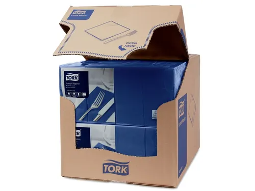 Lunchservet Tork Advanced 1/8 vouw 2-laags 328x325mm 200 vel donkerbla