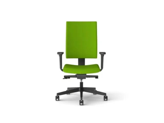 Siège De Bureau Pivotant Vert Piètement Noir Méc. Synchrone Avec Ac