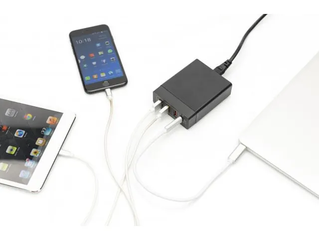 4-poorts USB-lader 72W 1xUSB-C 5,9,15,20V/3A 3x USB-A 5V/2,4A Zwart