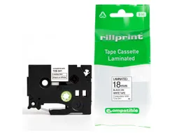 Labeltape Brother Compatible Tze-241 19Mm Zwart op Wit