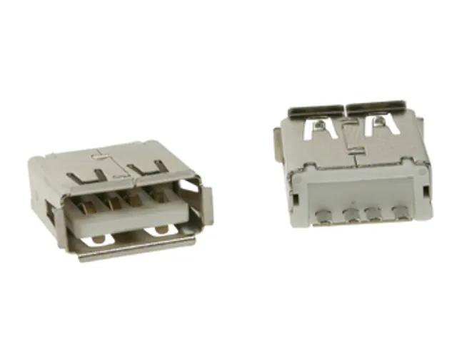 Usb A Vrouwelijk, Enkelvoudige Connector 180°, Voor Pcb